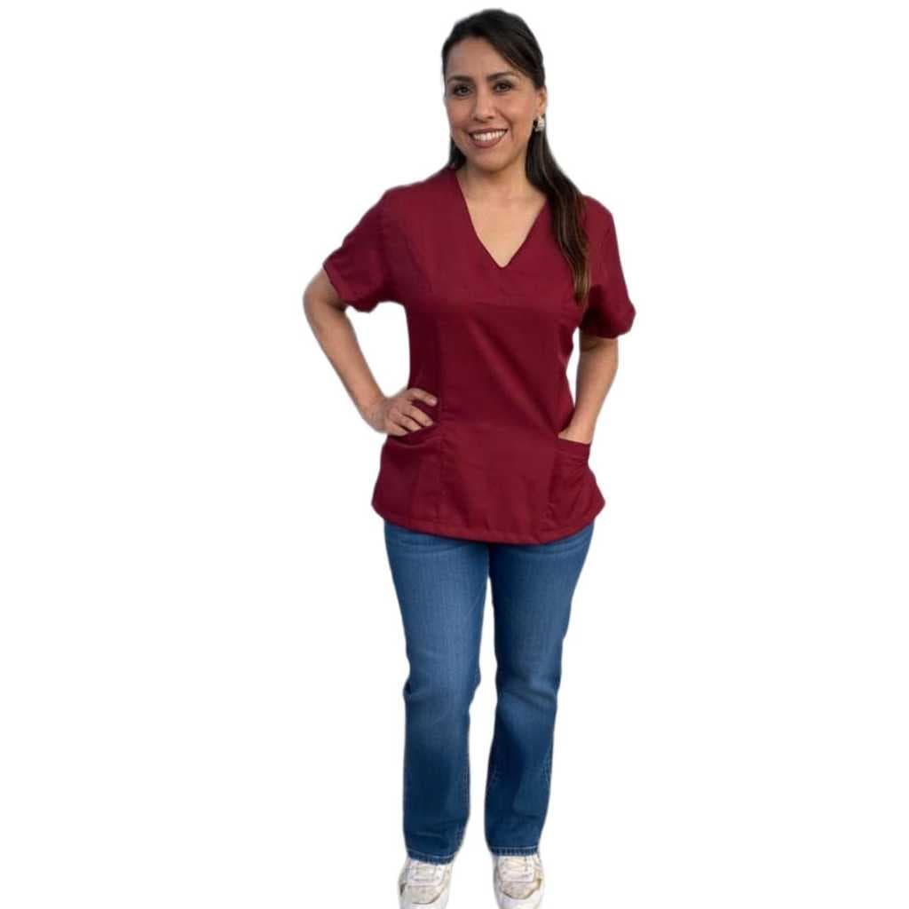 GABARDINE Scrub Bata, Blusa Hospitalar Feminino, Privativo e Uniforme