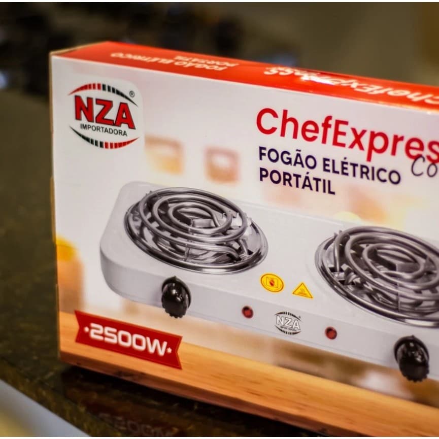 Fogão Elétrico Portátil Cooktop 2 Bocas