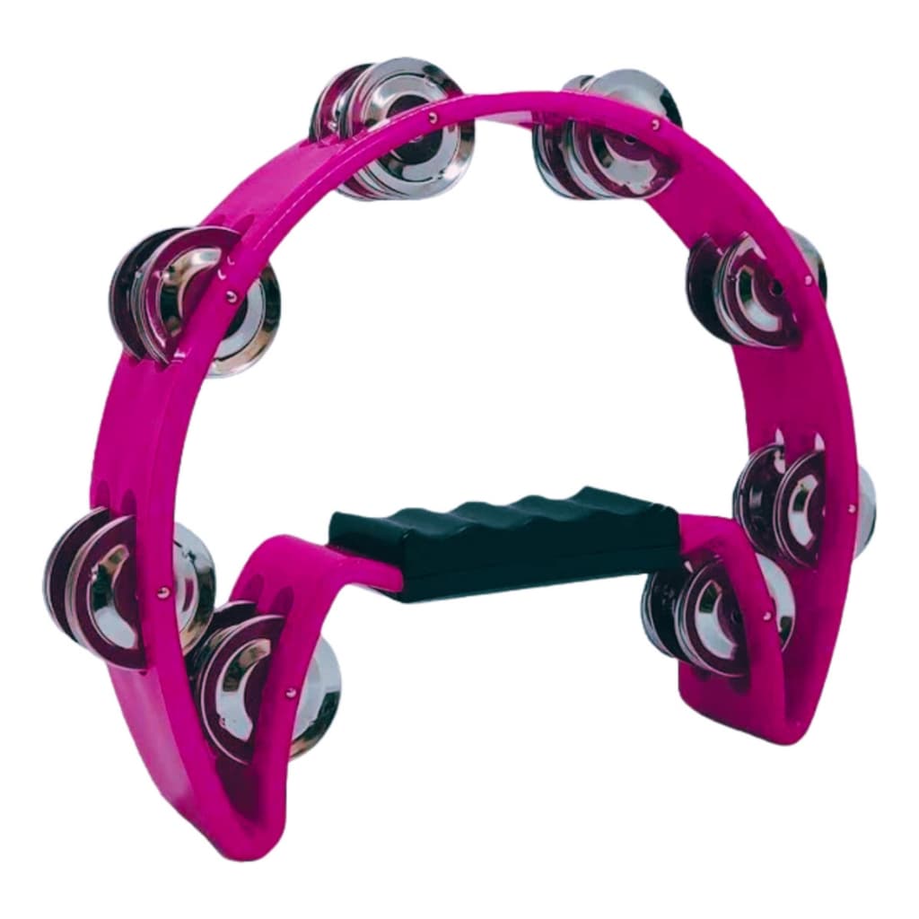 Pandeiro Pandeirola Meia Lua Cajon Percussão - Rosa MXT