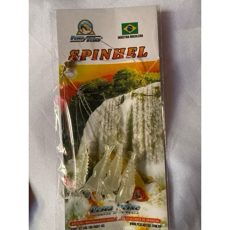 chicote de camarao luminoso pesca no mar Isca Sabiki  Com 4 Anzóis Camarão