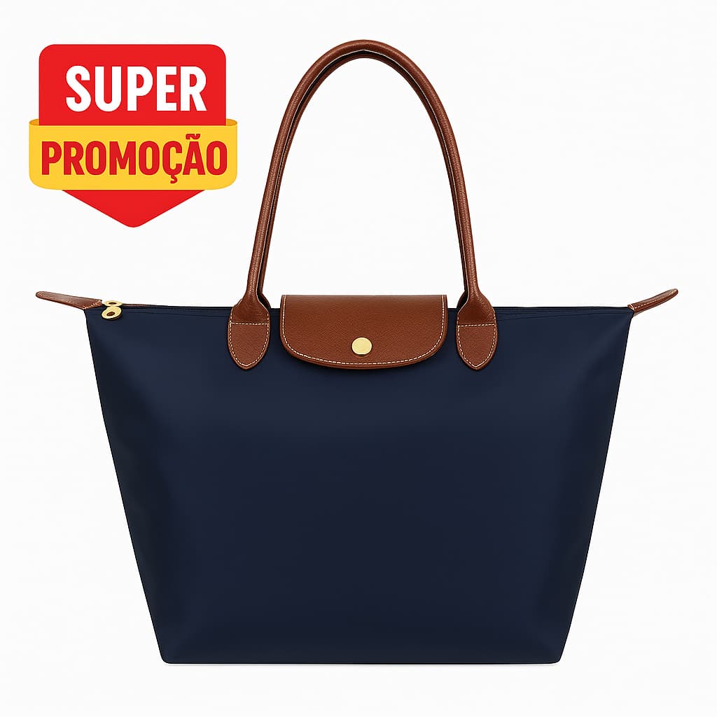 Bolsa Feminina Dobrável Impermeável Média de Ombro Leve, Compacta e Resistente - Super Promoção