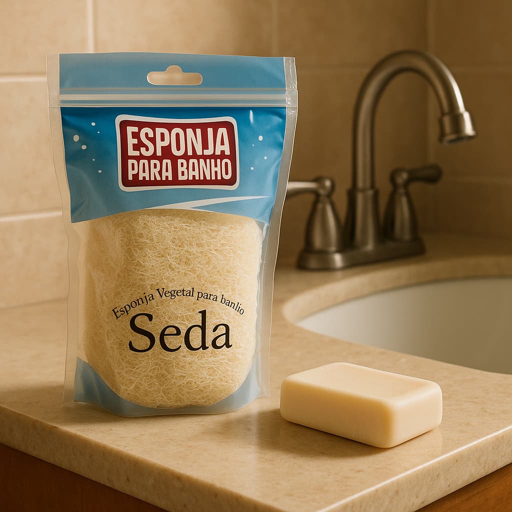 Esponja Para Banho 100% Vegetal | Tamanho Grande | Kit com 2/4/6/10 Unidades
