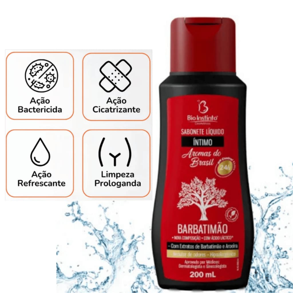 Sabonete Liquido Intimo com Barbatimão 200ml Bio Instinto