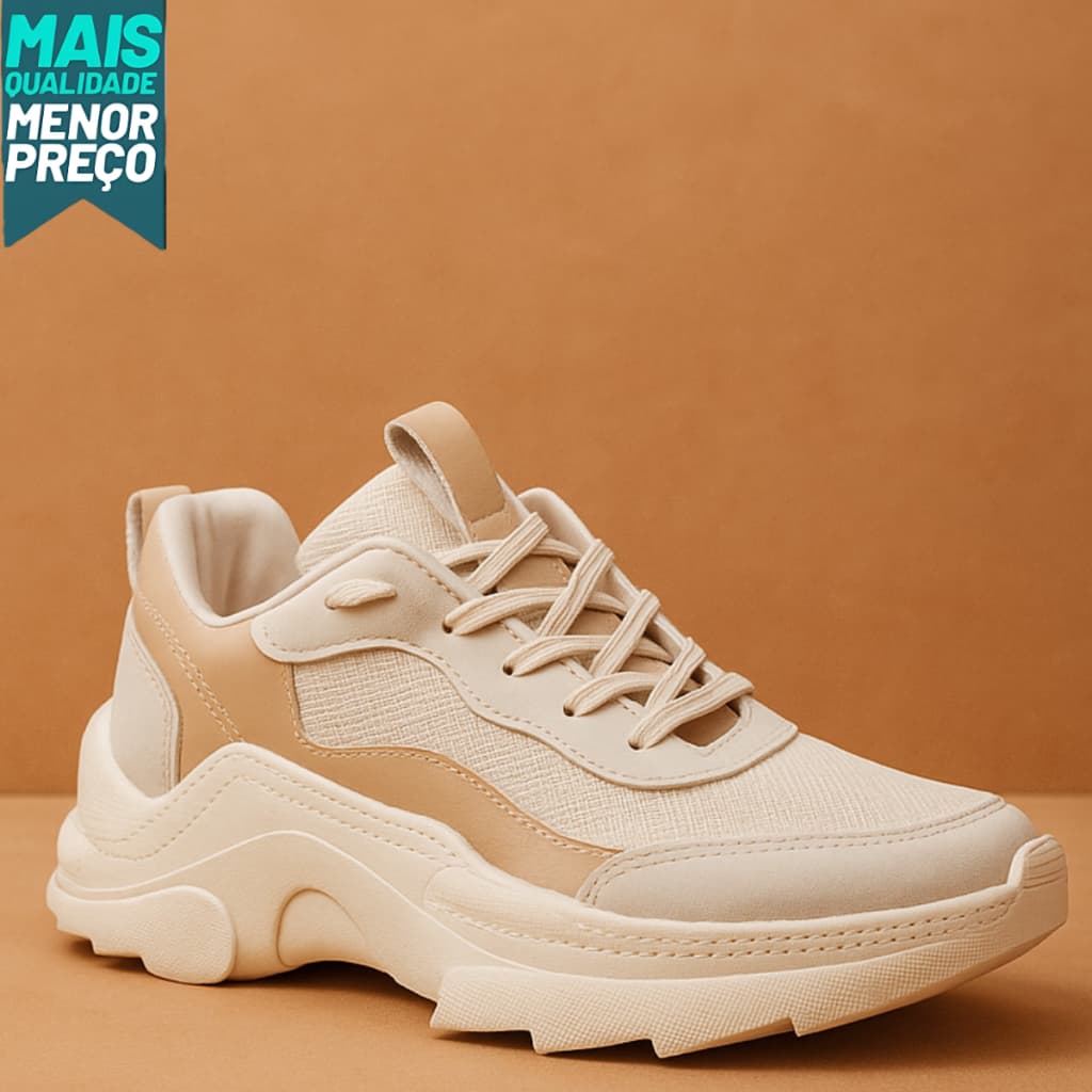 Tênis Feminino Plataforma Tratorada, Conforto e Design Moderno
