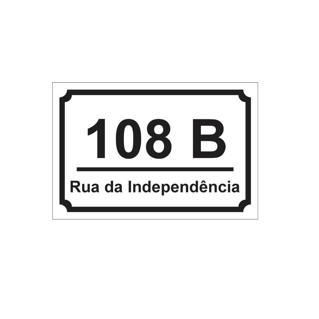 Placa Número Casa Endereço