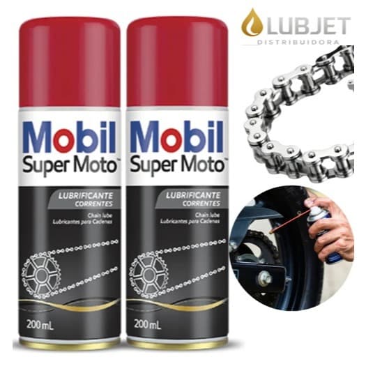 Kit 2x Lubrificante Mobil Chain Lube 200ml – Proteção e Alta Performance para Correntes