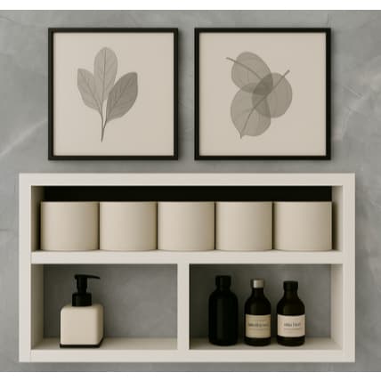 Nicho com Divisórias Branco Fosco  para Decoração e Organização 100% MDF 15mm