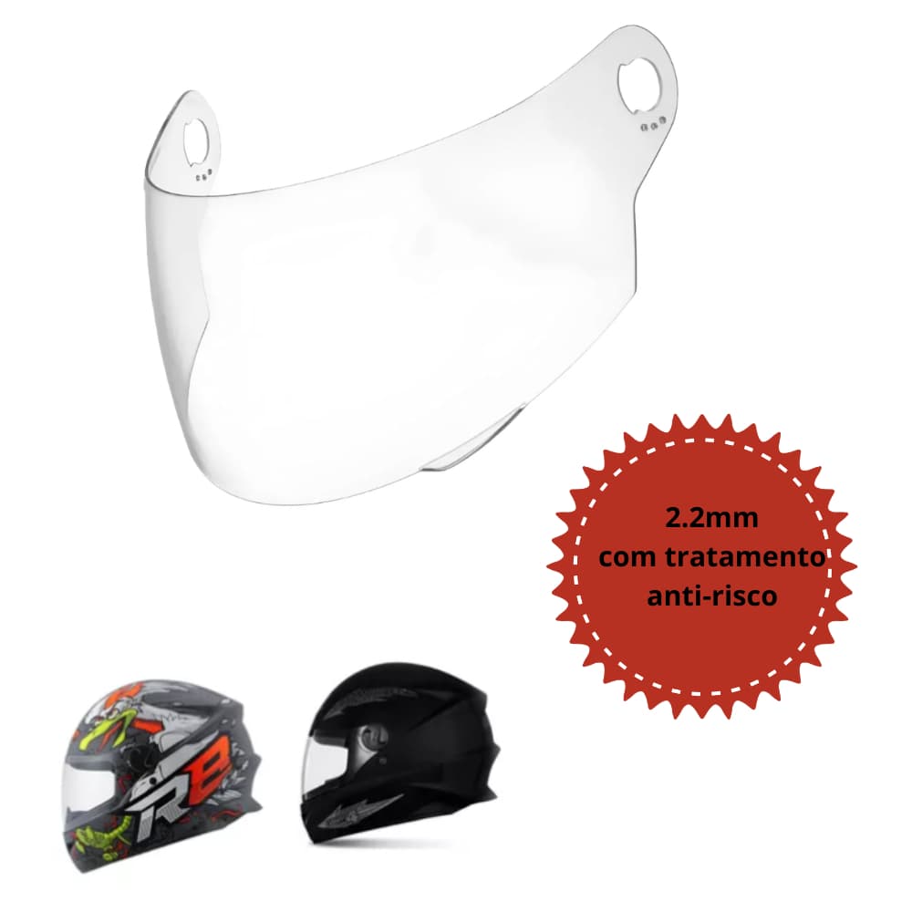 Viseira 2.2mm Capacete Pro Tork R8 E New Liberty 4 Polivisor