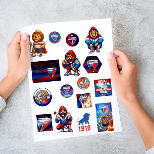 Kit Cartela Adesivo Stickers Mega Combo Fortaleza Futebol Cearense Brasileirão Ceará