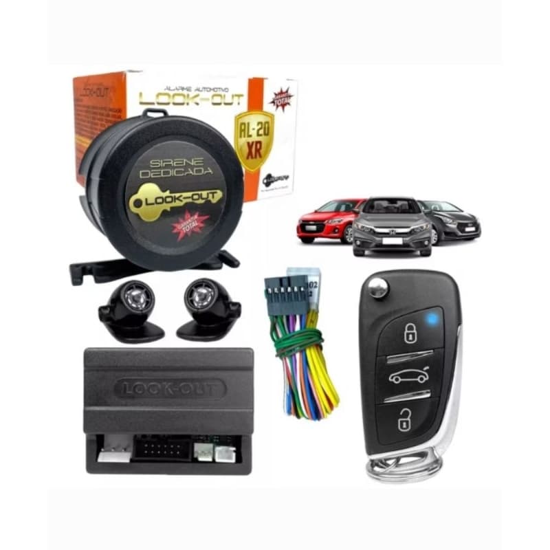 Alarme Automotivo Universal Com 1 Controle Chave Canivete Alarmes Premium.