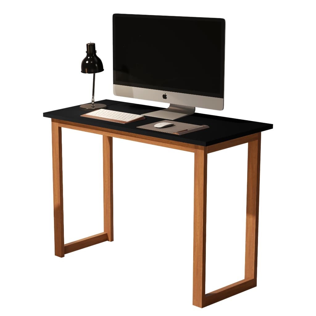 Mesa Para Escritório Estudo Home Office 76cm 100% MDF Pés Madeira Maciça