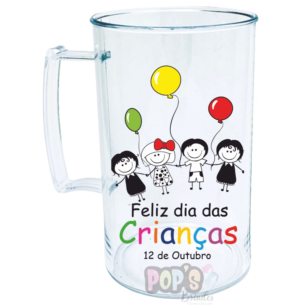 kit100 Caneca Acrilicas 300ml Crianças