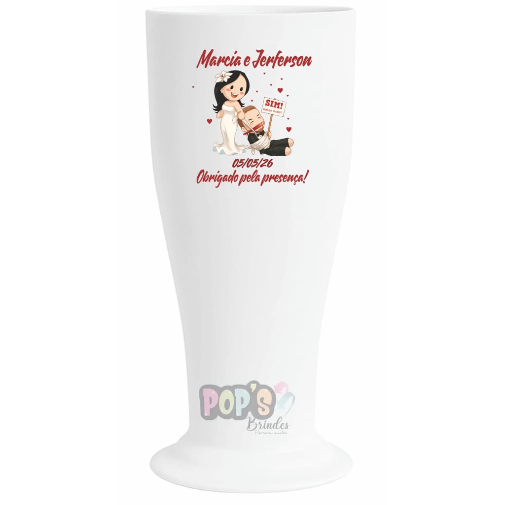 Kit 5 Tulipa Acrilico 300 ml personalizado Casamento