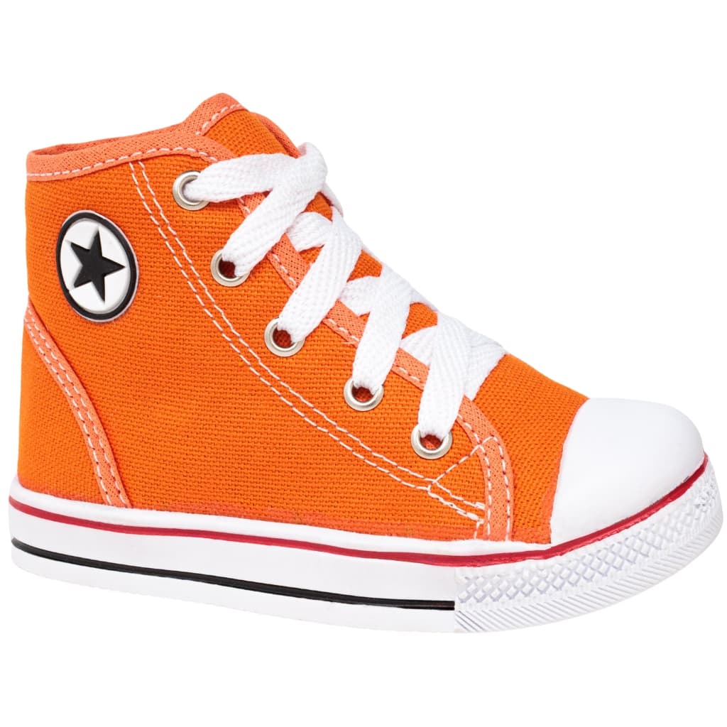 Tênis Cano Alto Infantil Unissex Laranja *ENVIO IMEDIATO*