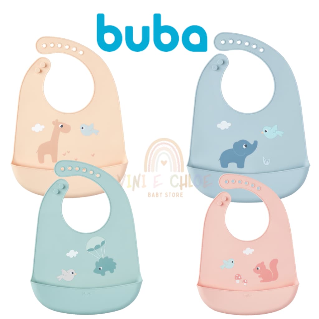 Babador em Silicone Pega Migalhas Cloudy Buba