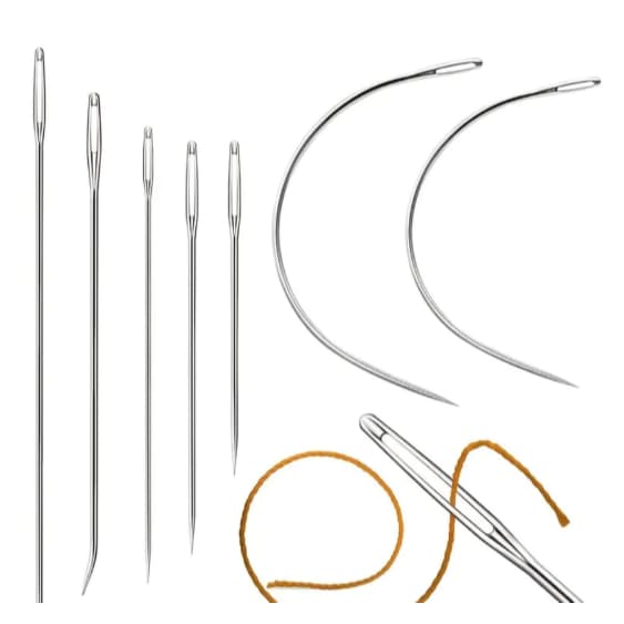 Kit 7 Agulha de Mão Olho Grande Costura Bordado Manual Tapeçaria Sacaria Remendo Artesanato