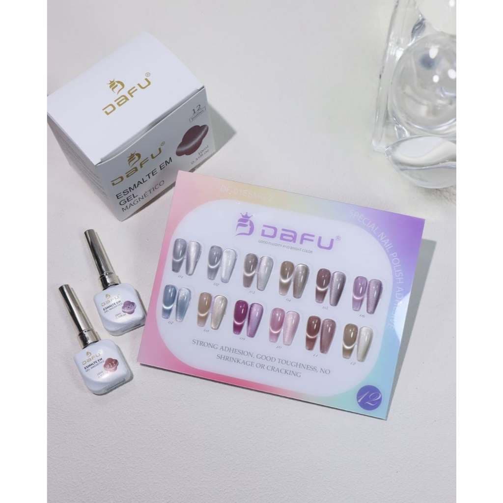 Esmalte Gel Magnético DAFU 10ml Unhas Profissionais Brilho UV DF-01ESMG-2