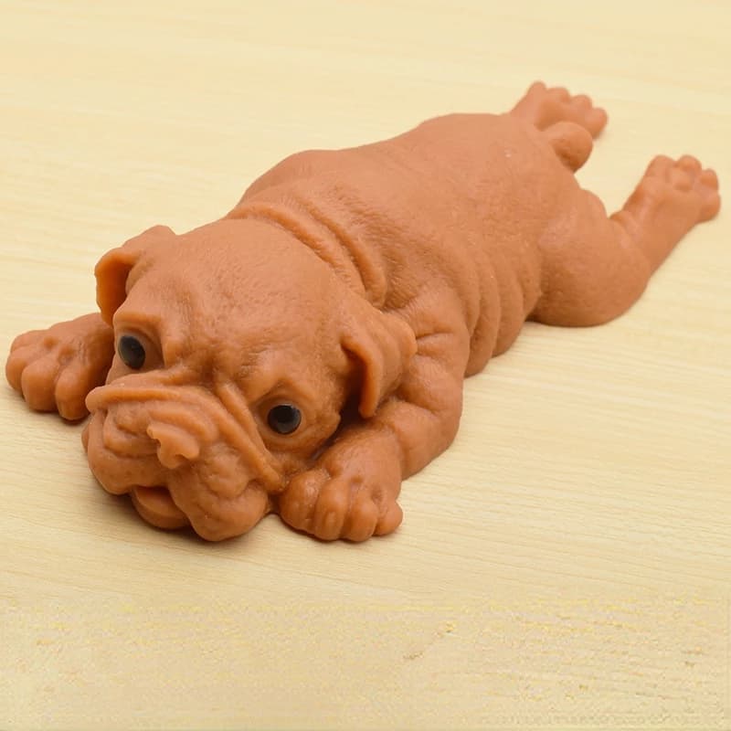 Brinquedo de alívio do estresse animal Bulldog para crianças e adultos, presente para cachorro