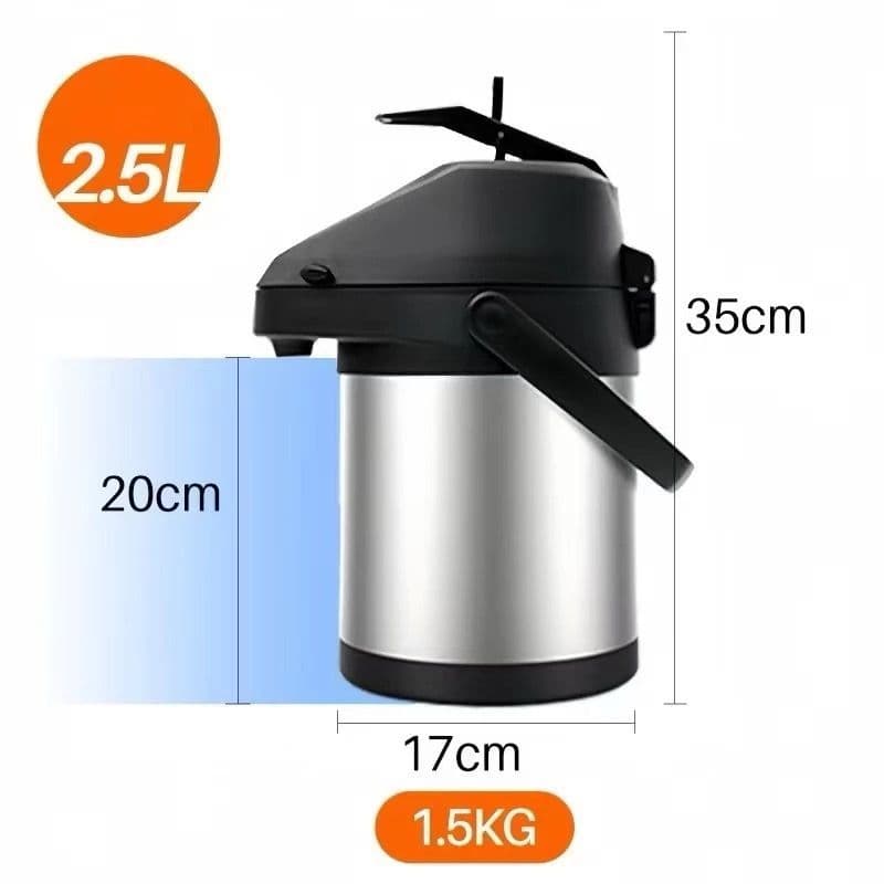 Garrafa Térmica 1.3L 2.5L 3L 4L 5L Quente E Frio Aço Inox