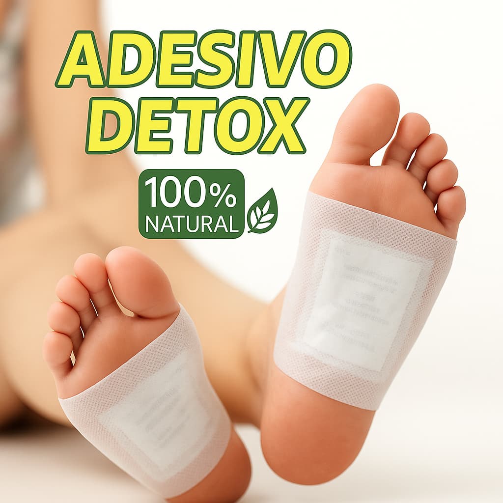 Kit 10 Adesivos Detox Para Pés Eliminador de Odor Impurezas Toxinas 100% Natural Original