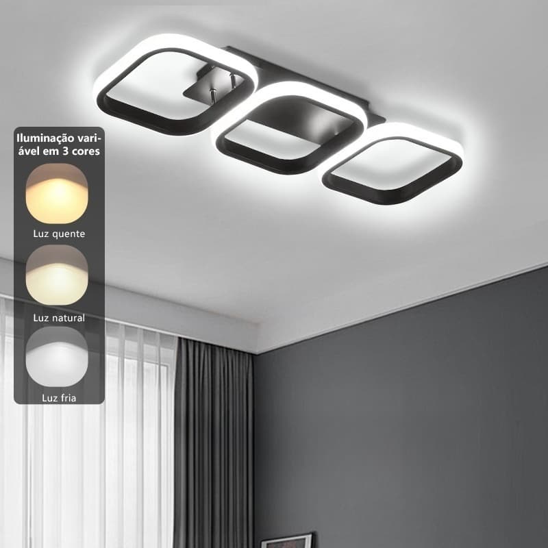 3 Cores Lâmpada De Teto Led Minimalista Moderno Pingente Lustre Ligh Para Sala Estar Quarto Cozinha
