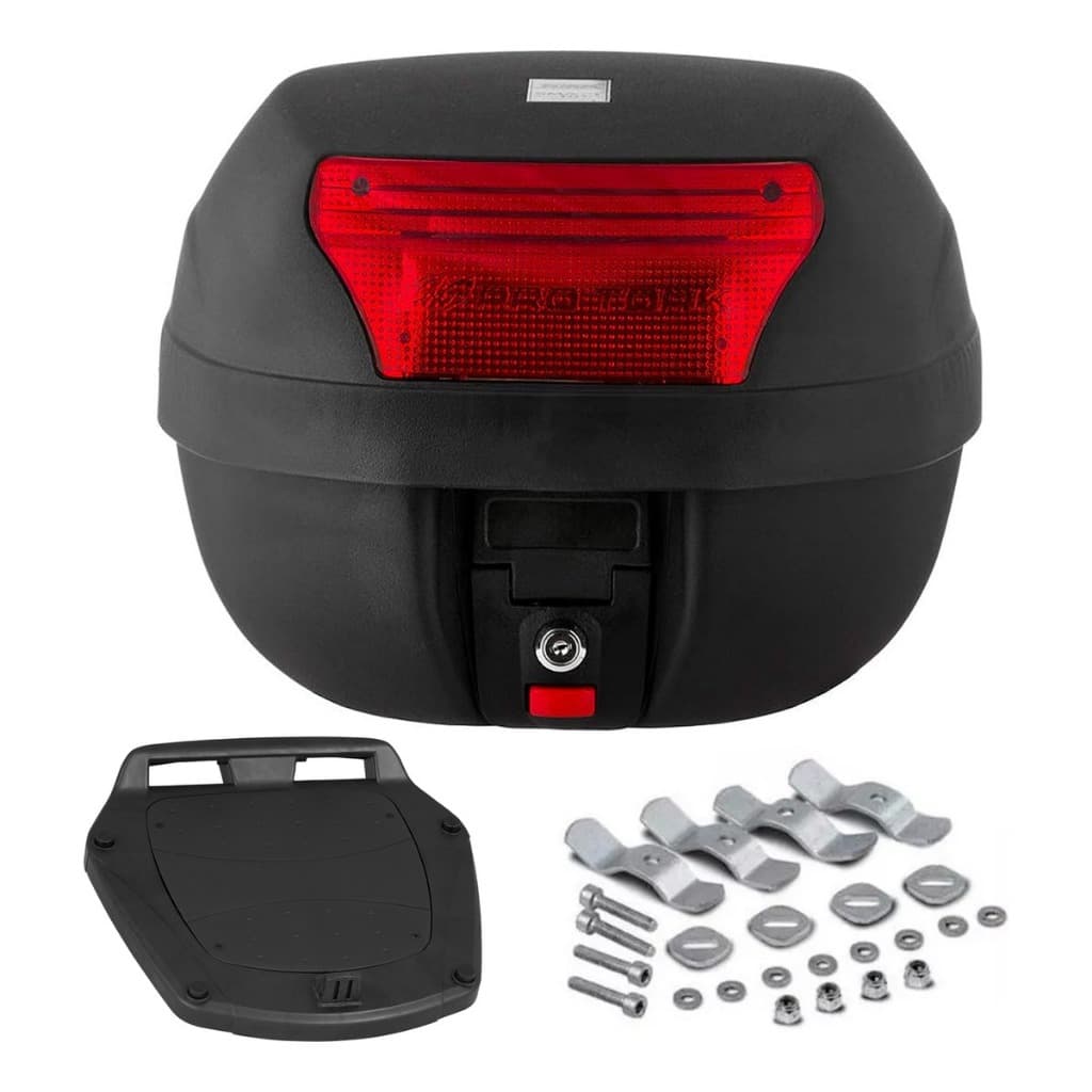 Baú Bauleto 28 Litros Traseiro C/ Suporte Universal Removível Pro Tork Smart Box