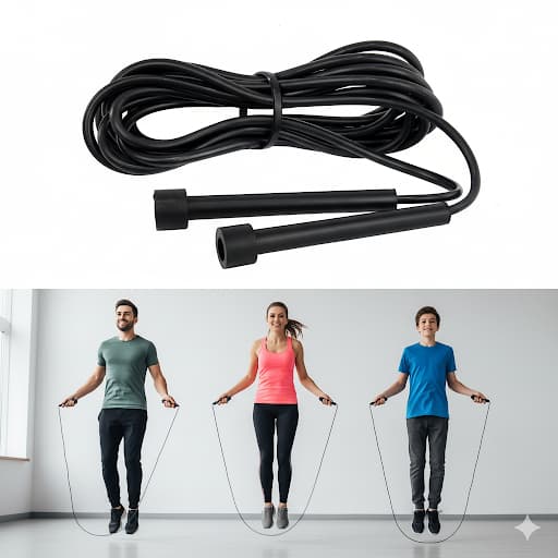 Corda de Pular De PVC Ajustável Para Treino Academia Exercício