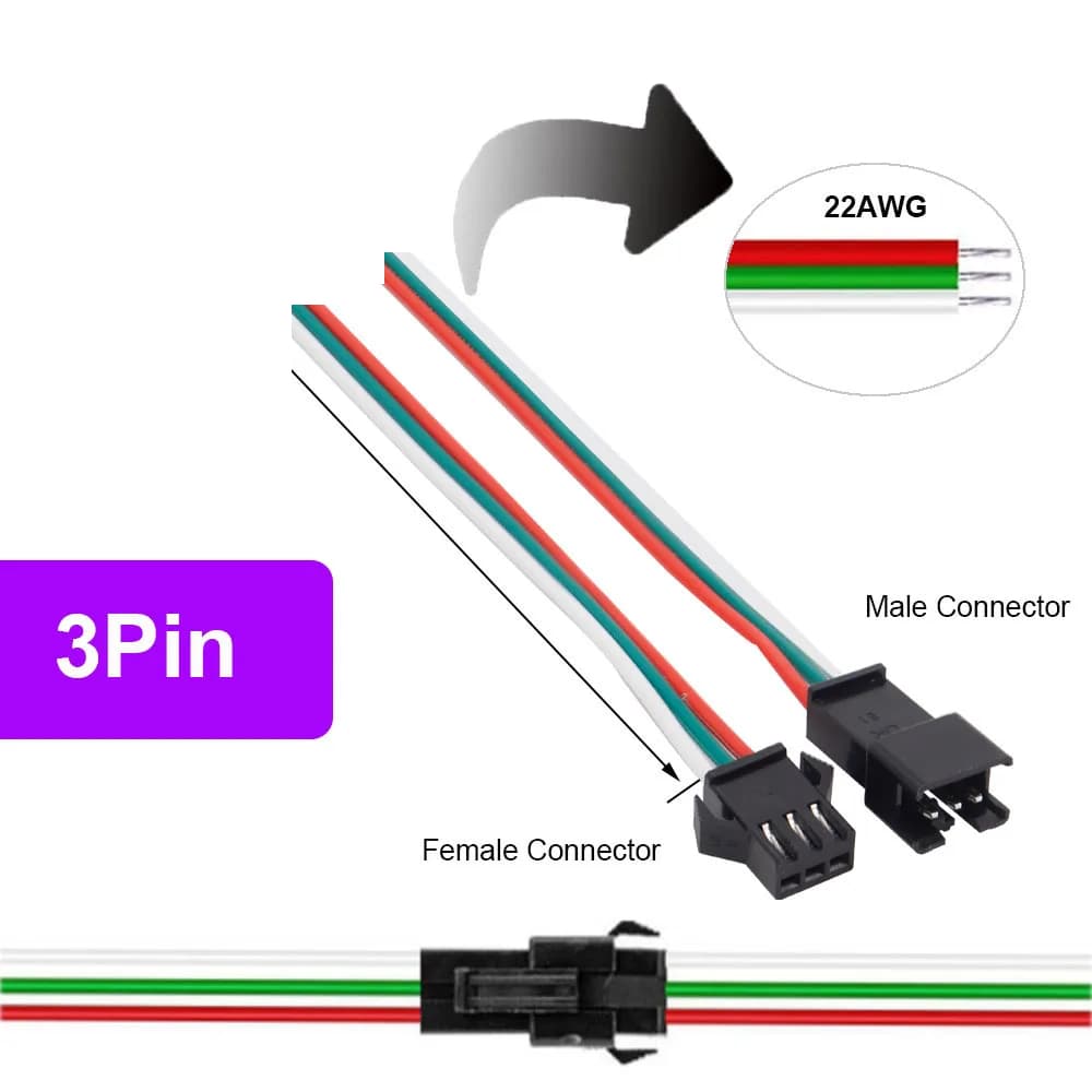 5 x Conector De Engate Rápido 3 vias e 4 vias Macho Fêmea