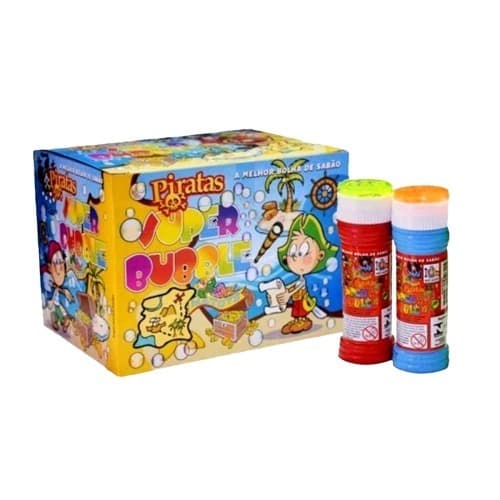 Bolhas de Sabão Super Bubble Piratas e Princesas | Caixa c/ 12 Unidades
