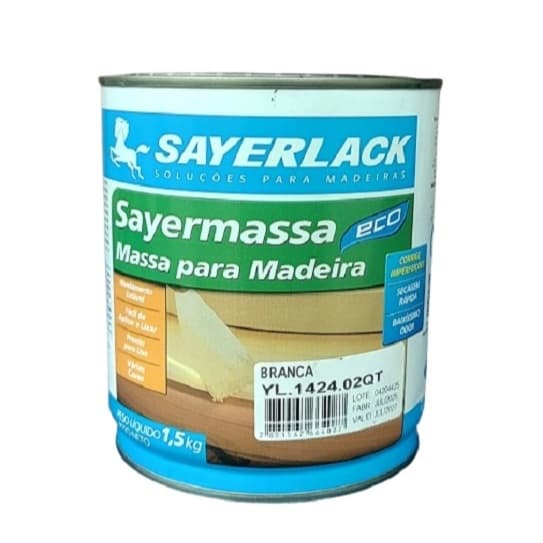 Massa Correção para Madeira Acabamento Branca Sayerlack - 1,5kg