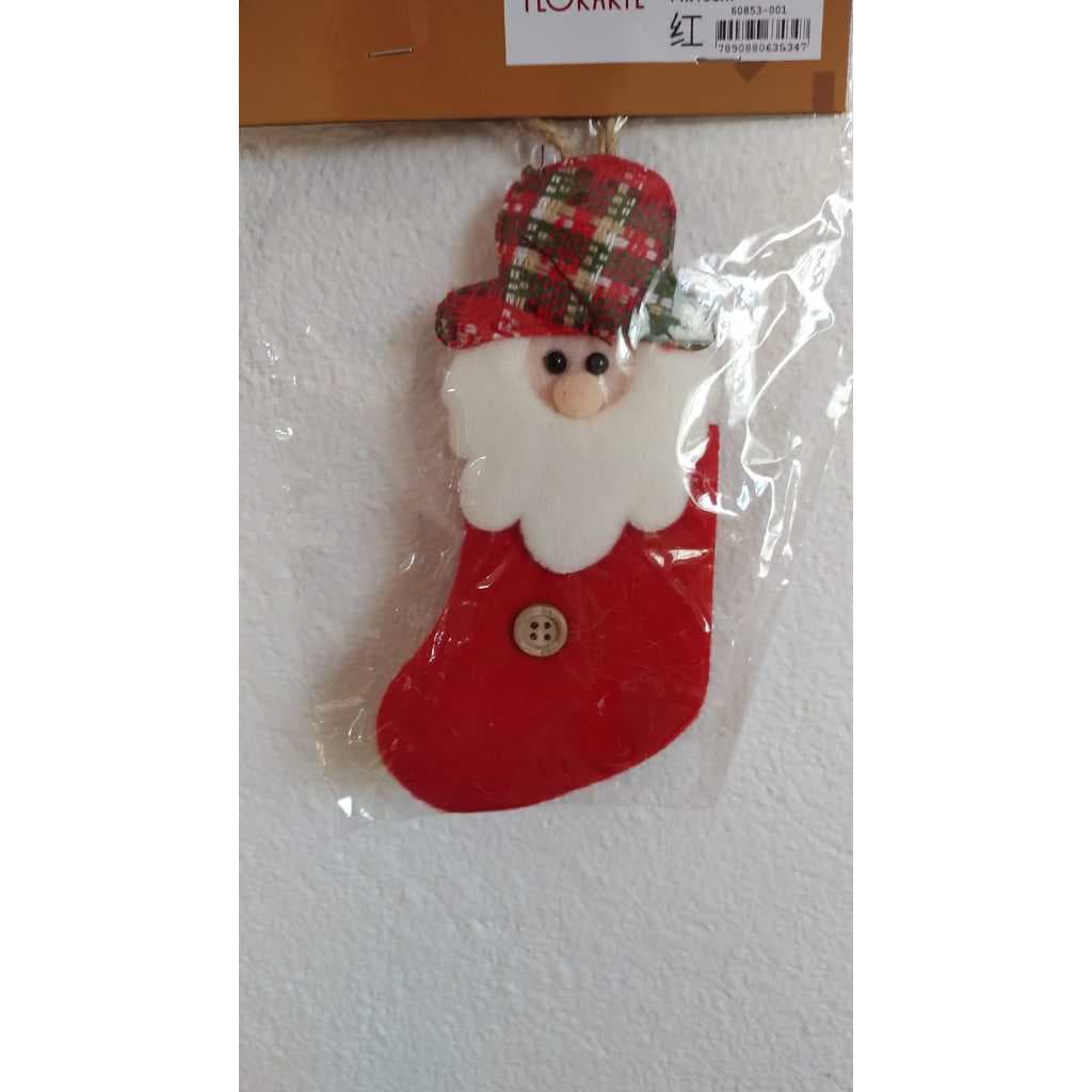 Enfeite Natal Papai Noel Vermelho 14x10cm- Penduricalho para árvore