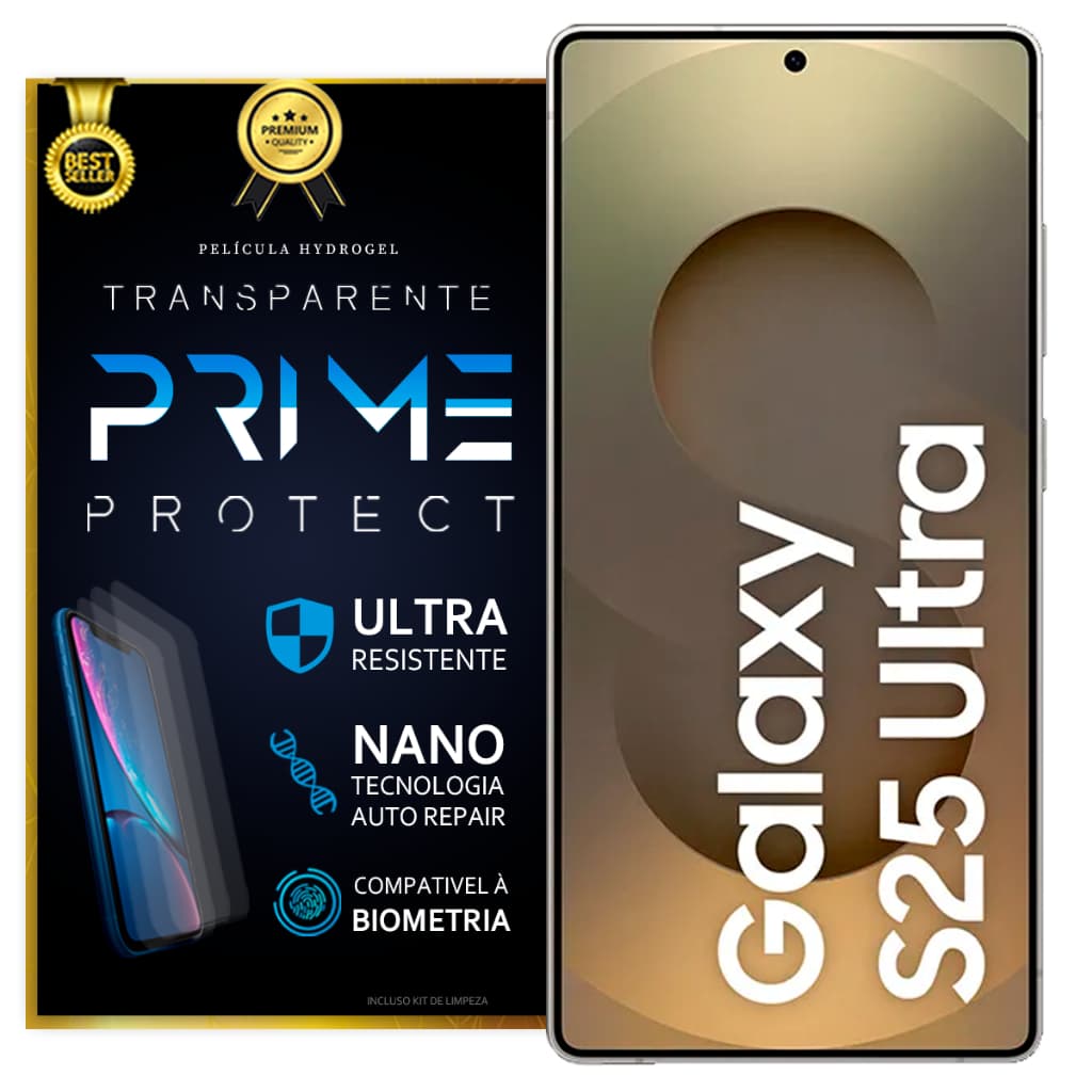 Película de Hidrogel LANÇAMENTO Galaxy S25 Ultra Transparente/Fosca Frontal