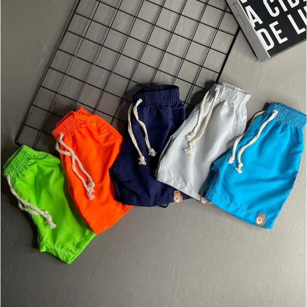 Kit 3 Shorts Tactel Verão Praia Infantil Juvenil Menino
