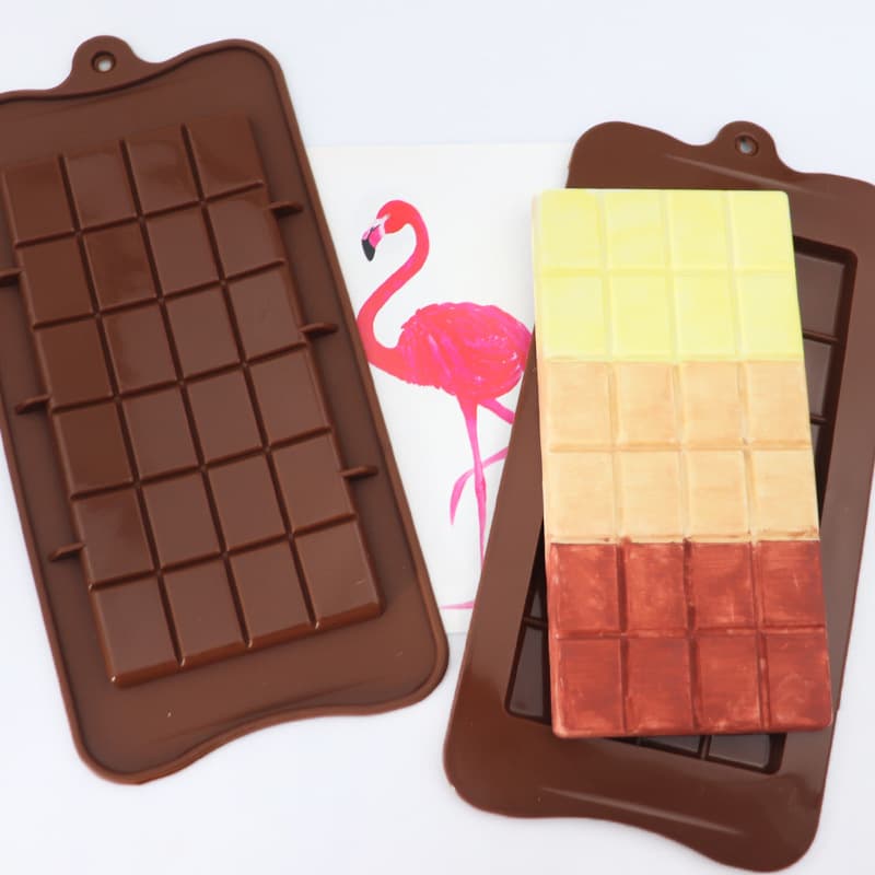 Formas Silicone Para Barra De Chocolate De 100 Gramas 15x8cm