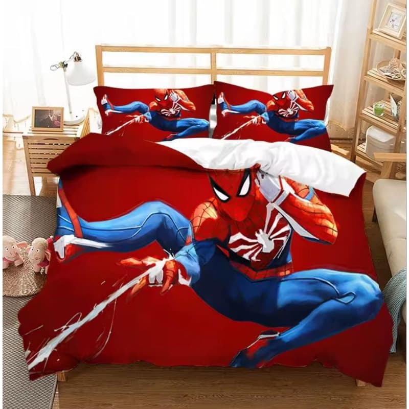 Edredom Homem Aranha Casal Queen 3 Peças Infantil Dupla Face Super Herói