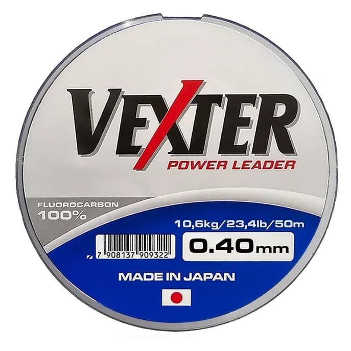 Fluorcarbono Leader Vexter Marine Sports Resistente 0.40mm 50m