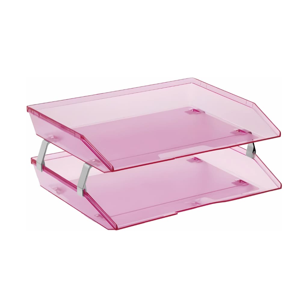 Caixa Para Correspondência A4 Lateral Facility Dupla Acrimet 253 (Cor: Rosa Clear)