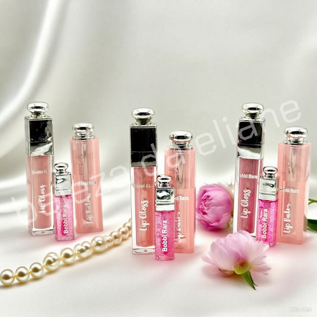 Kit 3 em 1 Bobbi Rara Brilho Labial com  +Lip Balm + Mini Lip Gloss – Maquiagem à Prova d’Água