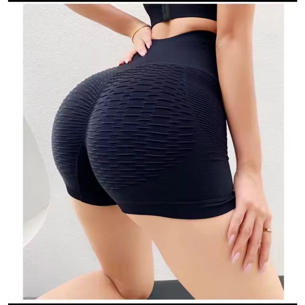 Short Yoga Fitness Cintura Alta Booty Levanta Glúteos