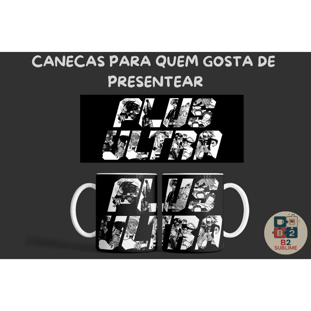 Caneca Cerâmica Boku no Hero 325ml – Personalizada | Presente Geek Criativo