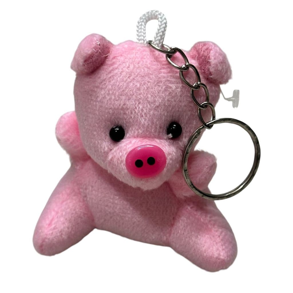 Mini Porquinho de Pelúcia 6cm Chaveiro Fofo Bolsas Mochilas
