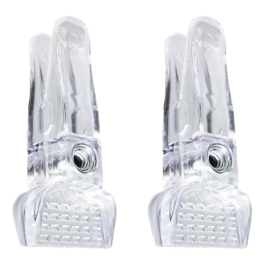 Presilhas Acrilico Transparente para cabides 1 linha Kit com 50