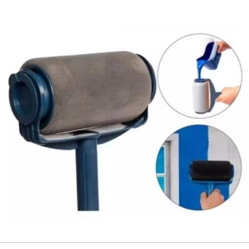 rolo de pintura com reservatório embutido, ideal pada pintura de parede, não suja e não respinga