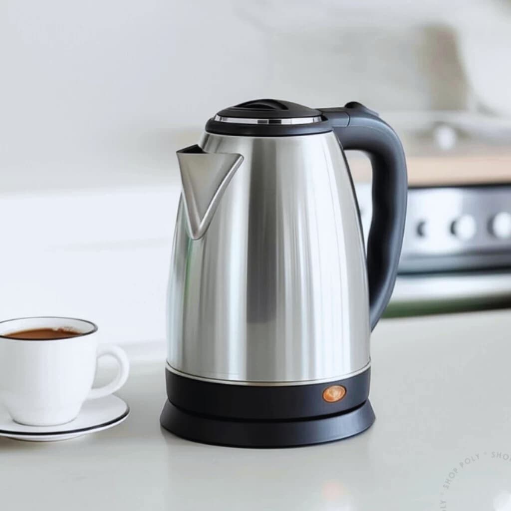 Chaleira Elétrica Jarra Café Chá 1,8L 127v e 220v Desligamento Automático Prática Base 360 Inox