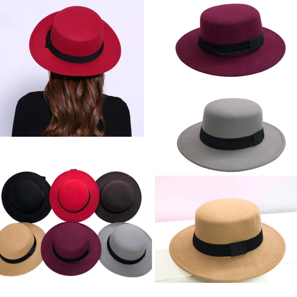 Chapéu Fedora Inverno Feltro Unissex Boater Paris Inverno