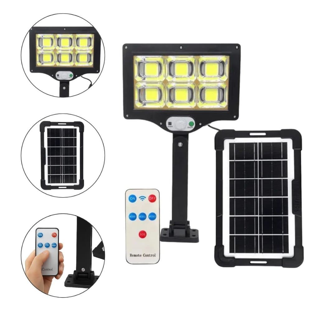 Luminária Solar com Controle Remoto [Quadrada]Luminária Solar 300W com Controle Remoto Refletor Solar inteligente