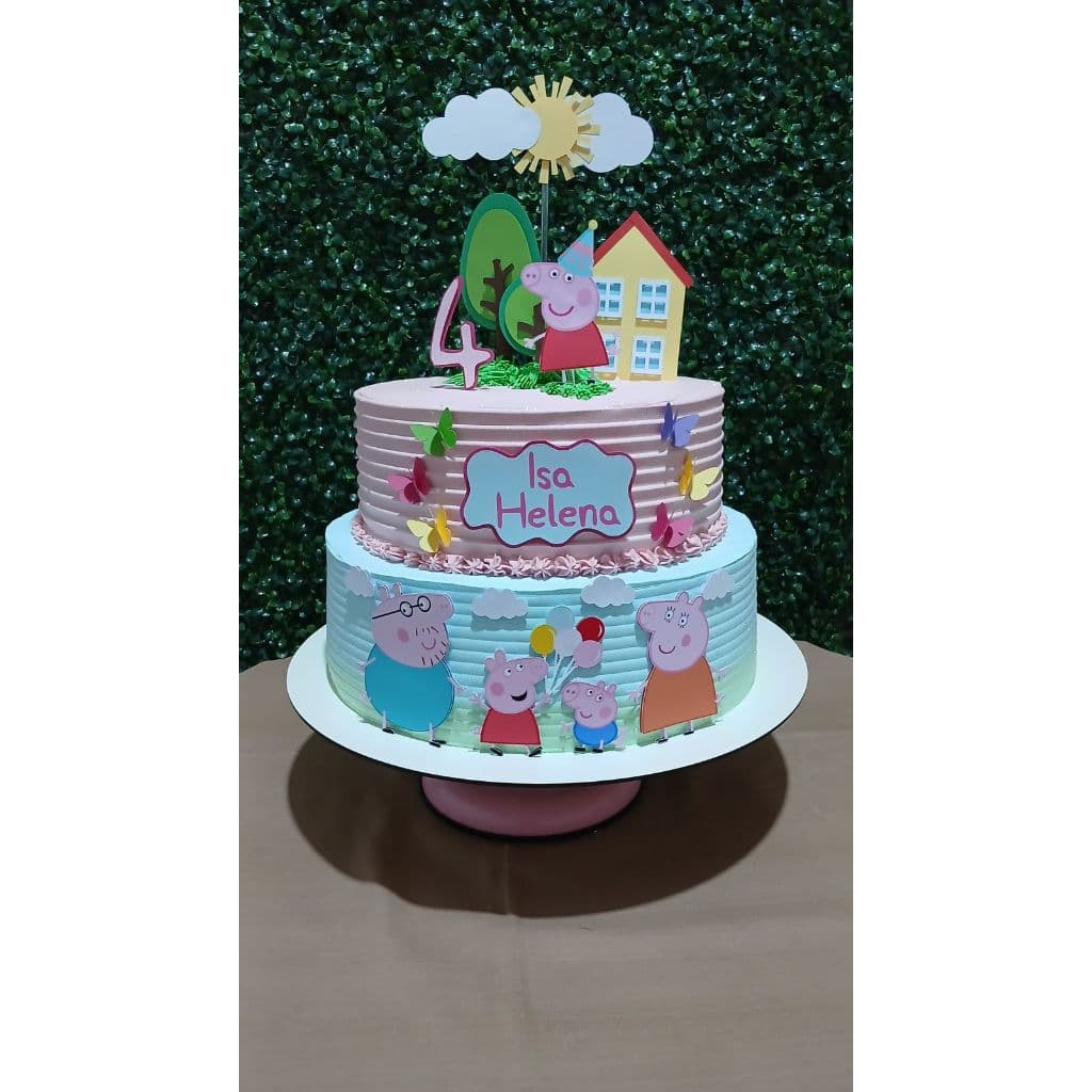 Topo|Topper de Bolo Personalizado para Festas - Peppa Pig