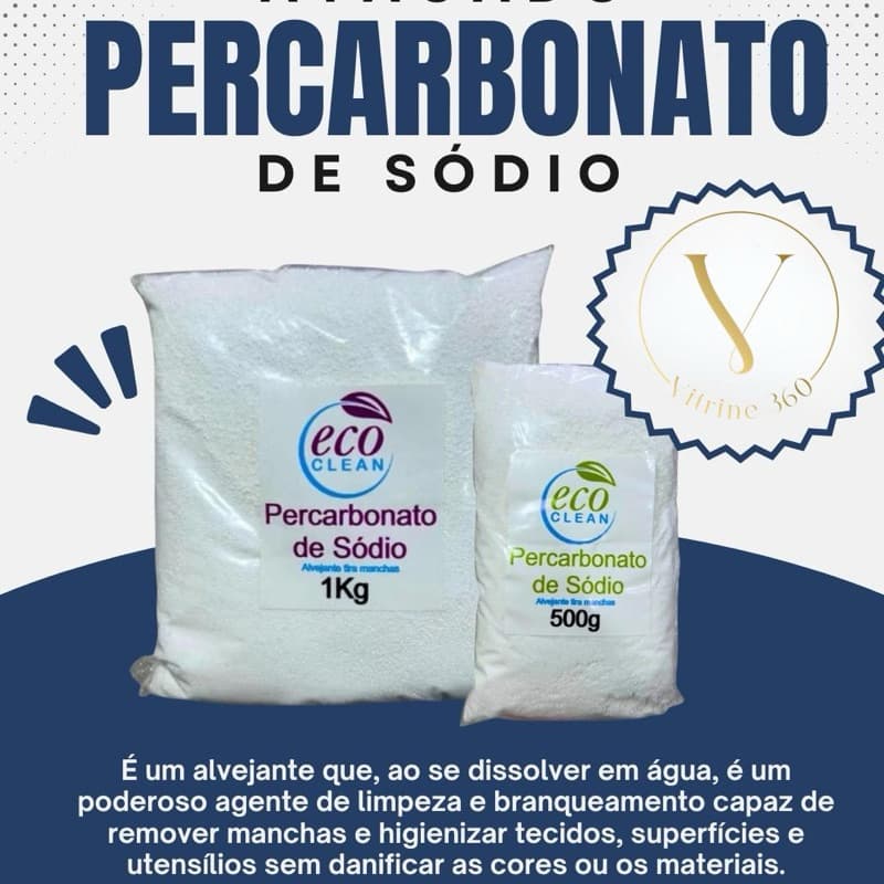 Percarbonato de Sódio Eco Clean Alvejante Tira Manchas 500g, 1kg e 2kg