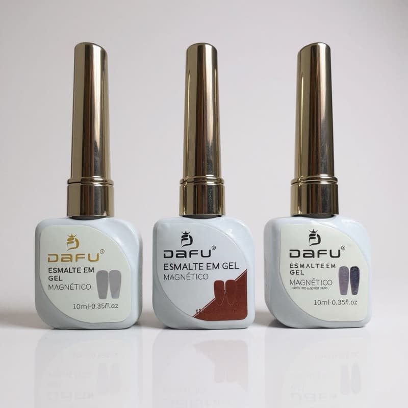 Esmalte em Gel Magnético 10ml Dafu Olho de Gato Cat Eye Alta Cobertura Decoração de Unhas Secagem Somente em Cabine