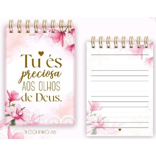 ✨ Caderno Personalizado A6 – Versículos ✨